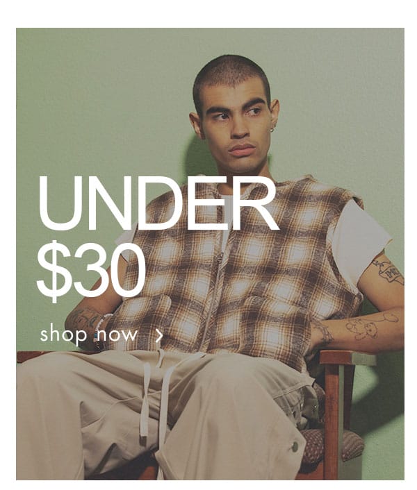 under \\$30