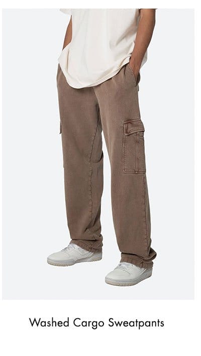 WASHED CARGO SWEATPANTS BROWN