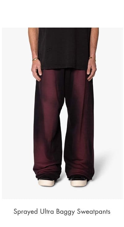 SPRAYED ULTRA BAGGY SWEATPANTS PLUM