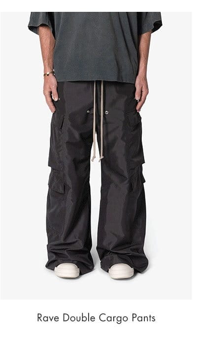 RAVE DOUBLE CARGO PANTS BLACK