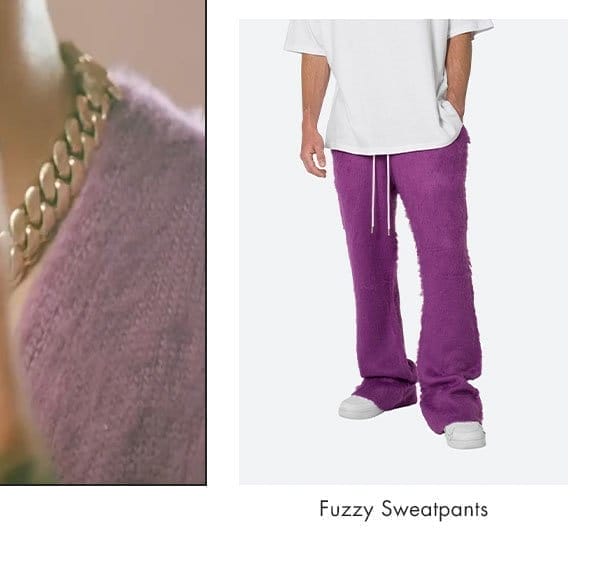 FUZZY SWEATPANTS PURPLE