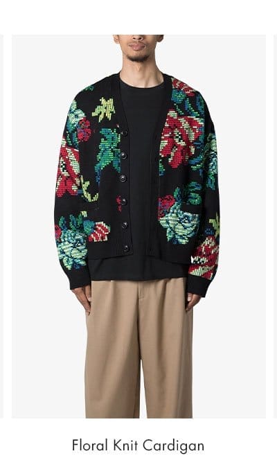 FLORAL KNIT CARDIGAN MULTI