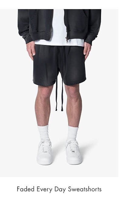 FADED EVERY DAY SWEATSHORTS WASHED BLACK