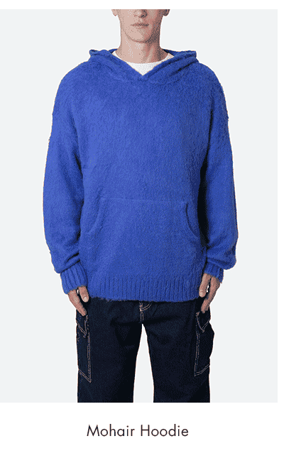 MOHAIR HOODIE BLUE