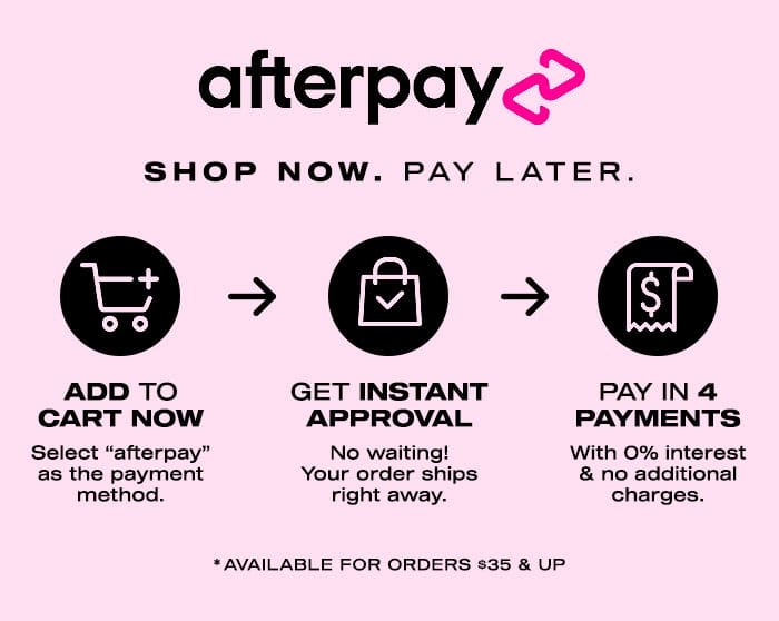 Shop Now & Pay Later with AfterPay