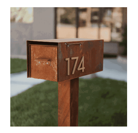 Patina Malone Post-Mounted Mailbox