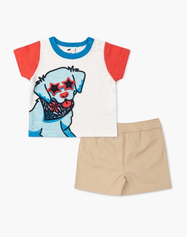 Printed Tee Twill Short Bundle