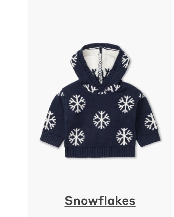 Shop Sweater Hoodie in Snowflakes