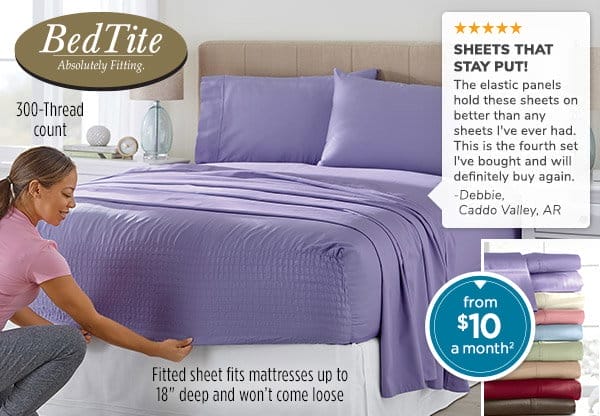 Photo of the Bed Tite 300-Thread Count Cotton Sheet Set - from \\$10 a month