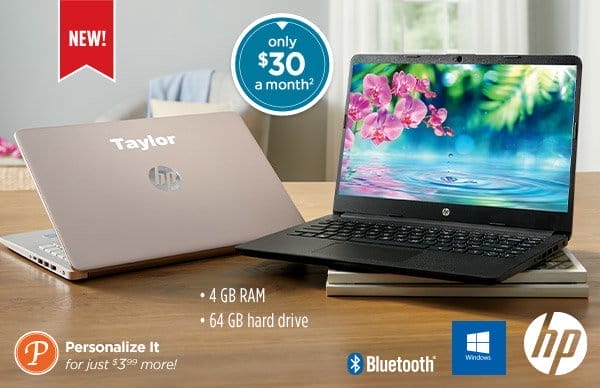 New! 14 in. HP Laptop - only \\$30 a month