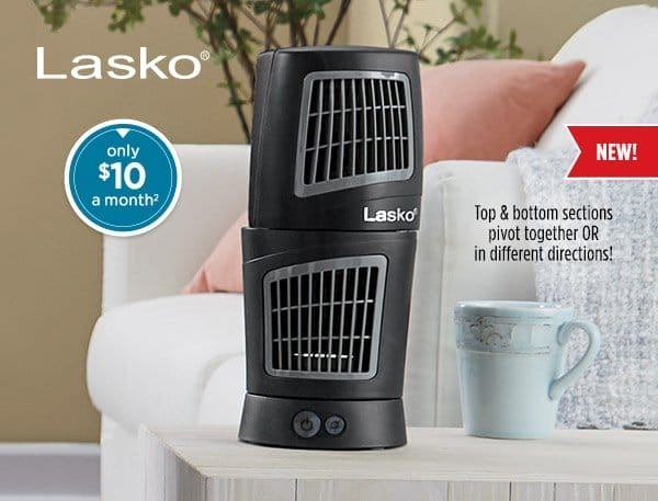 New! Lasko Twist-Top Tower Fan - only \\$10 a month