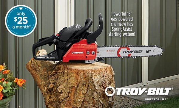 Troy-Bilt 16 in. 42cc 2-Cycle Gas Chainsaw - only \\$25 a month