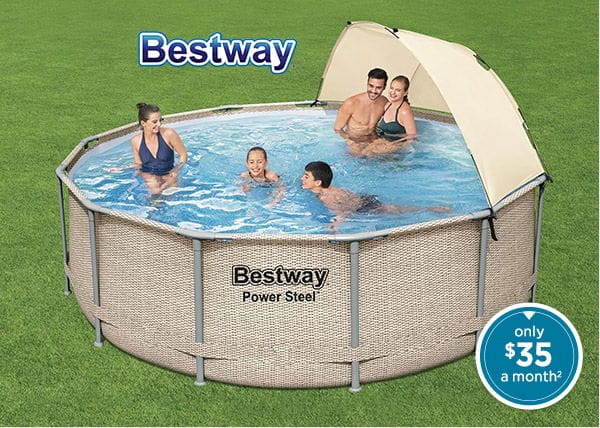 Photo of the Bestway Power Steel Pool with Canopy - only \\$35 a month*