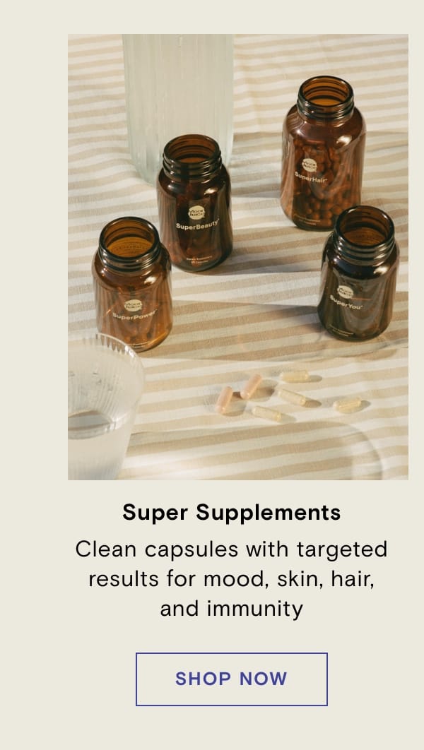 Super Supplements Clean capsules with targeted results for mood, skin, hair, and immunity