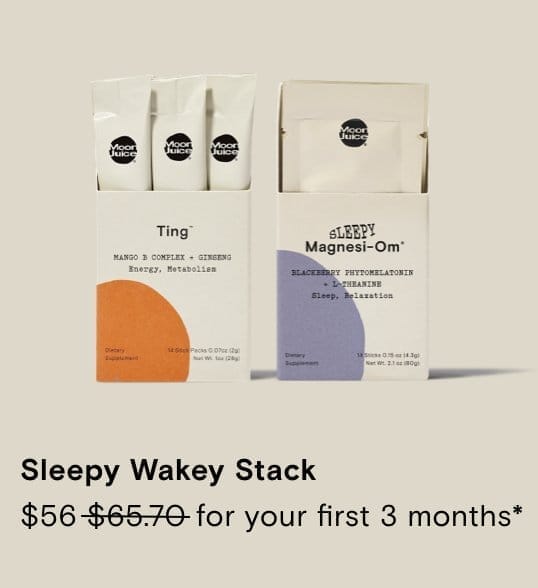 Sleepy Wakey Stack \\$56 for your first 3 months