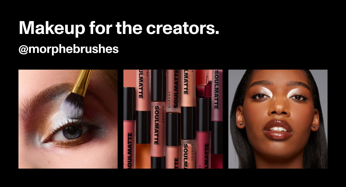 Makeup for the creators. | @morphebrushes