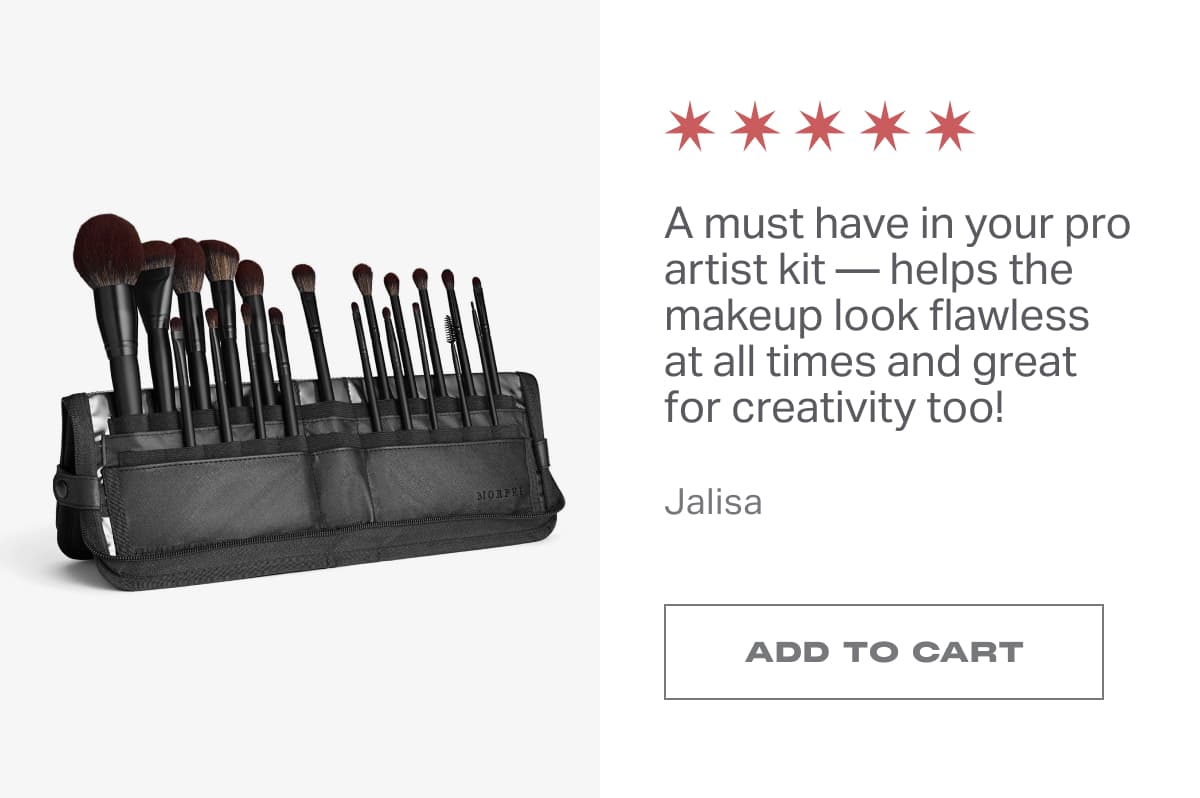 A must have in your pro artist kit –– helps the makeup look flawless at all times and great for creativity too! Jalisa | ADD TO CART