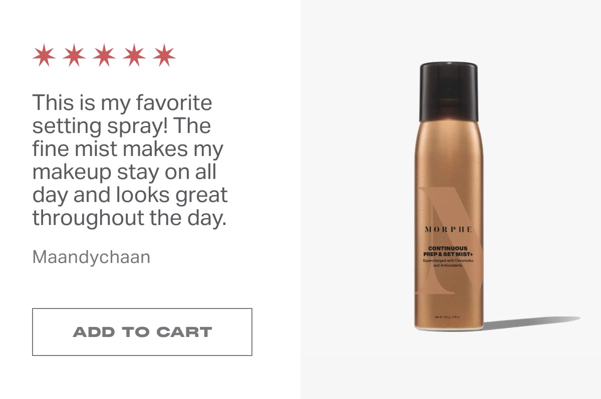 This is my favorite setting spray! The fine mist makes my makeup stay on all day and looks great throughout the day. Maandychaan | ADD TO CART