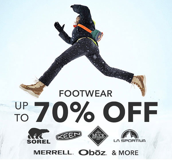 Footwear up to 70% off