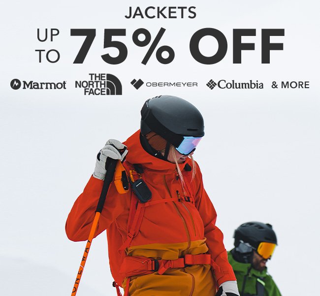 Jackets up to 75% off