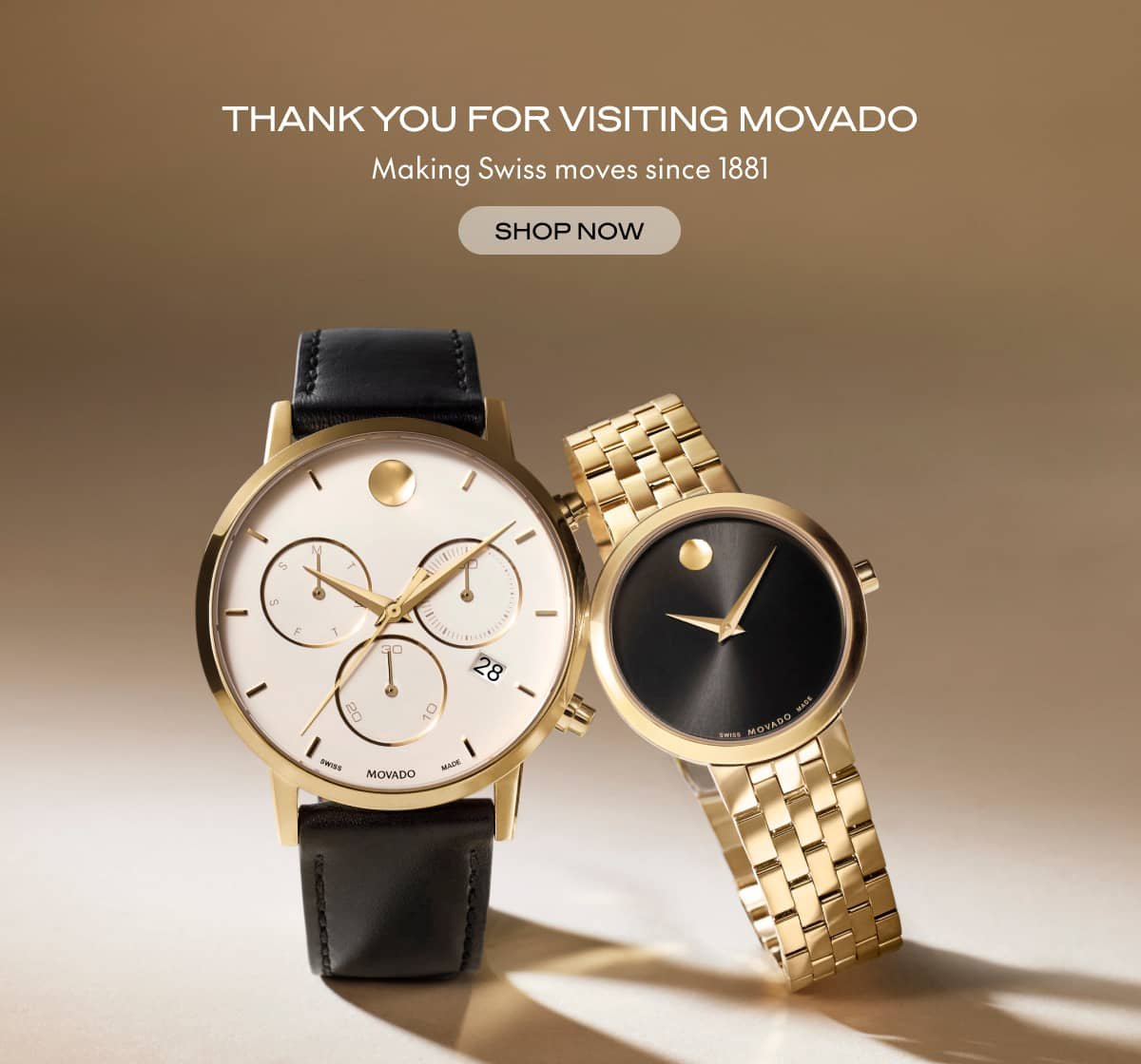Thanks for visiting Movado. Where timeless classics meet modern simplicity