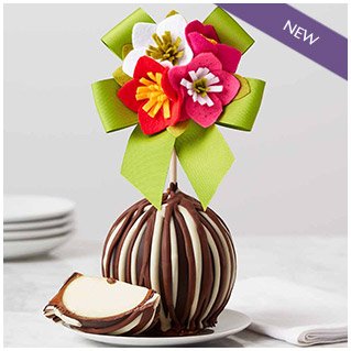 Triple Chocolate Flower Pop Jumbo Caramel Apple