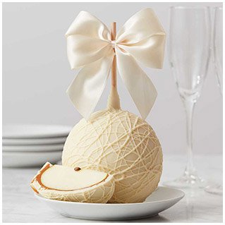 White Chocolate Bride Jumbo Caramel Apple