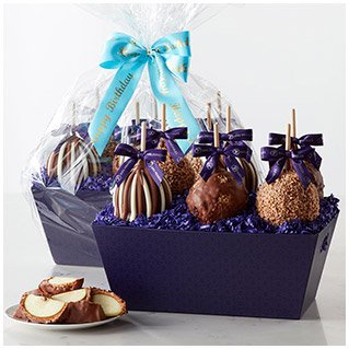 Happy Birthday Caramel Apple Gift Tray