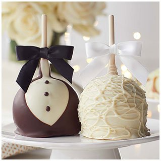 Bride and Groom Caramel Apple 2-Pack