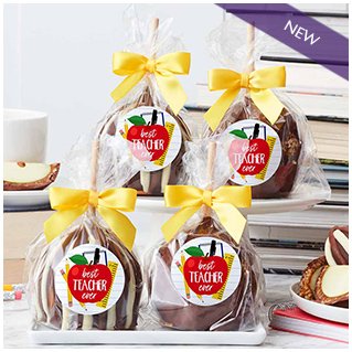 Teacher Appreciation Caramel Apple 4-Pack