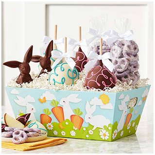 Bunny Garden Caramel Apples and Confections Gift Tray