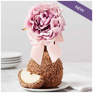 Purple Peony Jumbo Caramel Apple