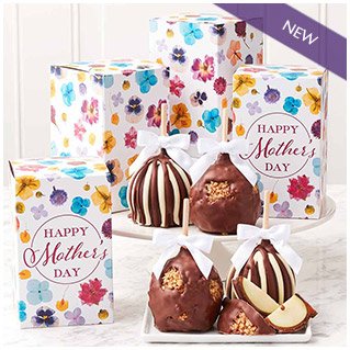 Mother’s Day Flowers Caramel Apple Gift Set of 4