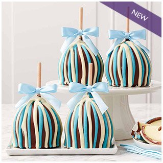 Baby Blue Triple Chocolate Caramel Apple 4-Pack