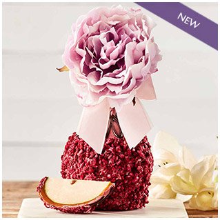 Limited Edition! Ruby Chocolate Pomegranate Purple Peony Jumbo Caramel Apple