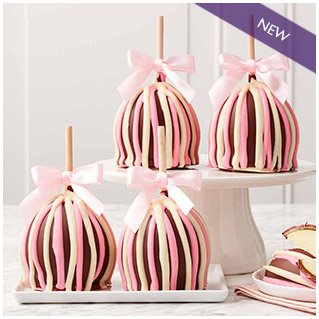 Baby Pink Triple Chocolate Caramel Apple 4-Pack