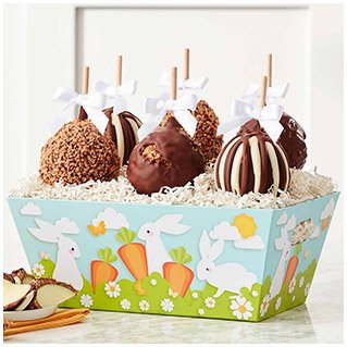 Bunny Garden Caramel Apple Gift Tray