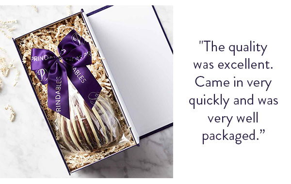 "The quality was excellent. Came in very quickly and was very well packaged.”