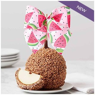 Toffee Walnut Watermelon Ribbon Jumbo Caramel Apple