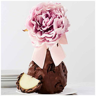 Cookies and Cream Purple Peony Jumbo Caramel Apple