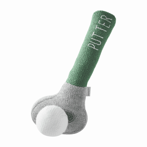 Image of Knit Green Golf Club Rattle