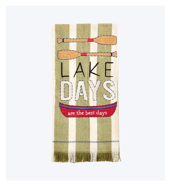 LAKE DAYS APPLIQUE HAND TOWEL