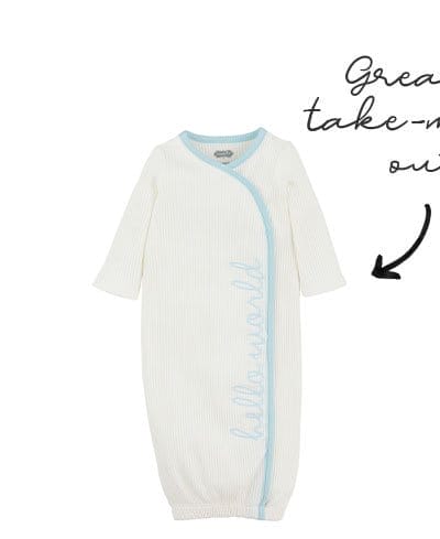 HELLO WORLD BLUE SLEEPER GOWN