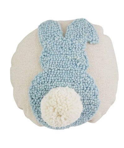 BLUE BUNNY MINI HOOKED PILLOW