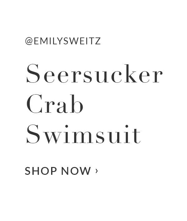 Seersucker crab swimsuit