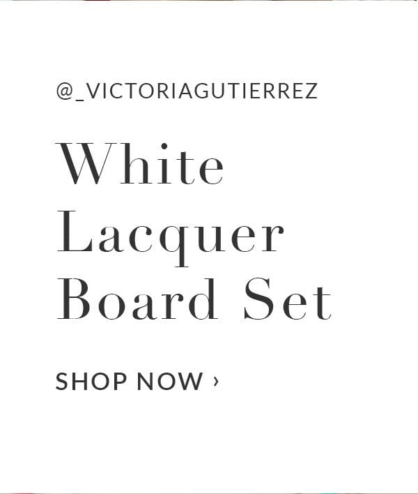 white lacquer board set