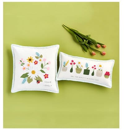 FLORAL EMBROIDERED PILLOWS