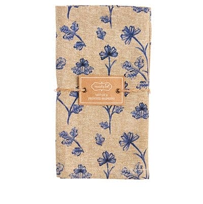 BLUE FLORAL CLOTH NAPKINS