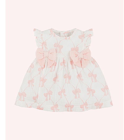 PINK BOW BABY DRESS