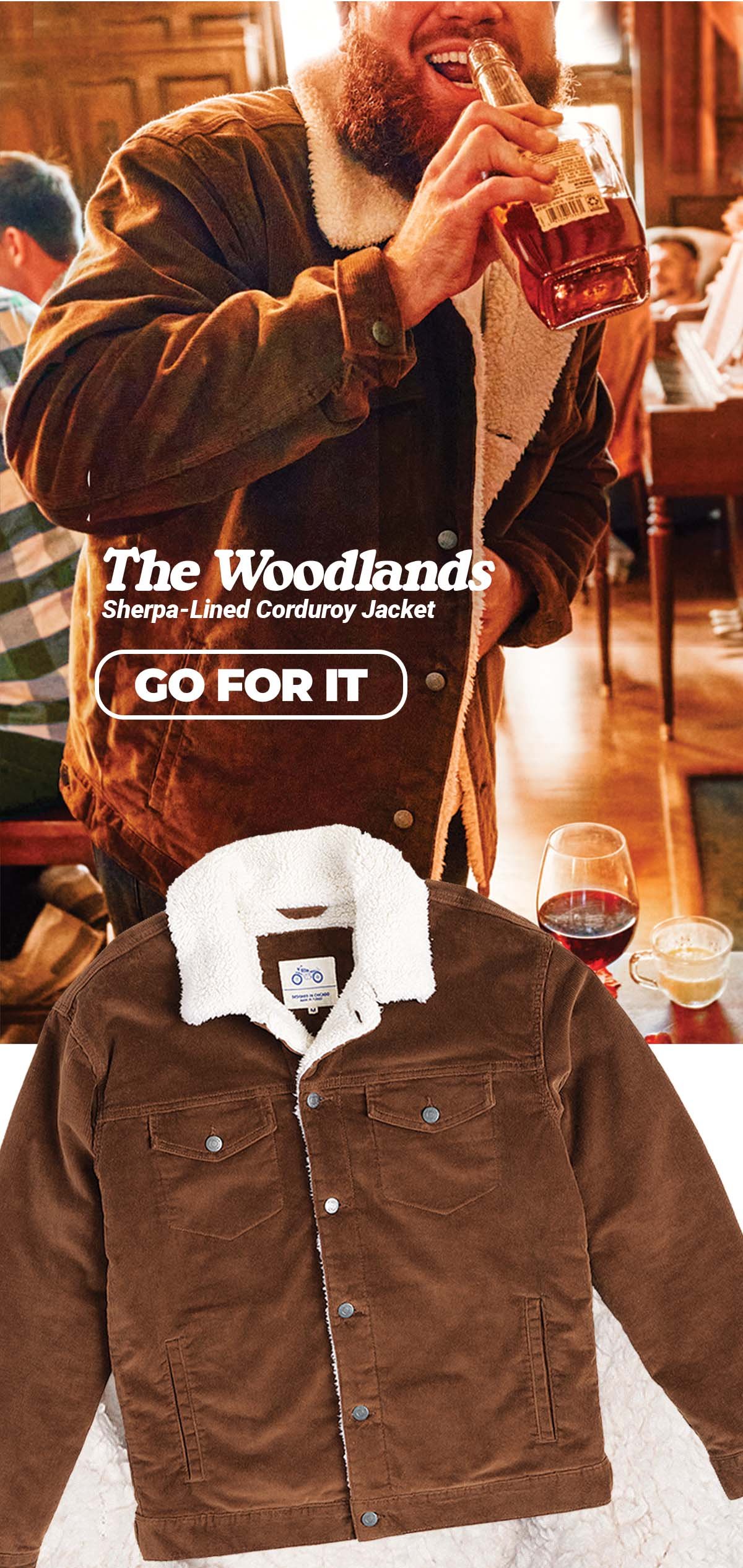 The Woodlands Sherpa-Lined Corduroy Jacket